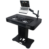 Control Tower DJ Podium with Road Cases for Pioneer DDJ-REV7 DDJ-FLX10 XDJ-XZ RANE Four - Black Finish
