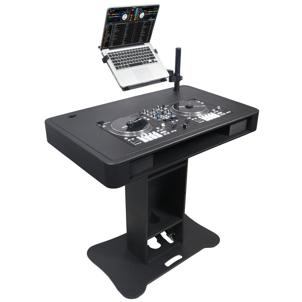 Control Tower DJ Podium with Road Cases for Pioneer DDJ-REV7 DDJ-FLX10 XDJ-XZ RANE Four - Black Finish