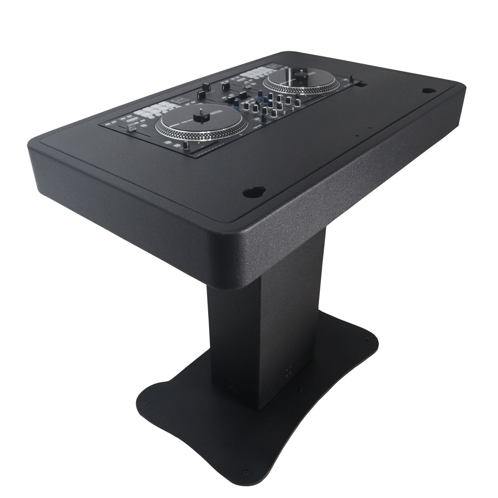 Control Tower DJ Podium with Road Cases for Pioneer DDJ-REV7 DDJ-FLX10 XDJ-XZ RANE Four - Black Finish