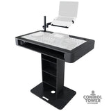 Control Tower DJ Podium for Pioneer DDJ-REV7 XDJ-XZ FLX10 RANE Four- Black Finish