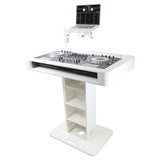 Control Tower DJ Podium with Road Cases for Pioneer DDJ-REV7 XDJ-XZ FLX10 RANE Four - White Finish