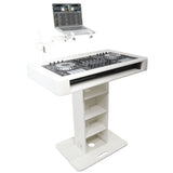 Control Tower DJ Podium with Road Cases for Pioneer DDJ-REV7 XDJ-XZ FLX10 RANE Four - White Finish