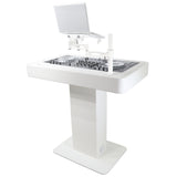 Control Tower DJ Podium with Road Cases for Pioneer DDJ-REV7 XDJ-XZ FLX10 RANE Four - White Finish
