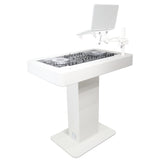 Control Tower DJ Podium with Road Cases for Pioneer DDJ-REV7 XDJ-XZ FLX10 RANE Four - White Finish