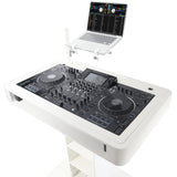 Control Tower DJ Podium with Road Cases for Pioneer DDJ-REV7 XDJ-XZ FLX10 RANE Four - White Finish