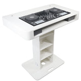 Control Tower DJ Podium with Road Cases for Pioneer DDJ-REV7 XDJ-XZ FLX10 RANE Four - White Finish