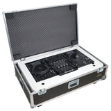 Control Tower DJ Podium with Road Cases for Pioneer DDJ-REV7 XDJ-XZ FLX10 RANE Four - White Finish
