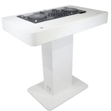 Control Tower DJ Podium with Road Cases for Pioneer DDJ-REV7 XDJ-XZ FLX10 RANE Four - White Finish