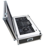 Control Tower DJ Podium with Road Cases for Pioneer DDJ-REV7 XDJ-XZ FLX10 RANE Four - White Finish