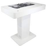 Control Tower DJ Podium with Road Cases for Pioneer DDJ-REV7 XDJ-XZ FLX10 RANE Four - White Finish
