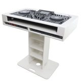 Control Tower DJ Podium 2x 1U Rack Space with Road Cases for Pioneer DDJ-REV7 XDJ-XZ FLX10 RANE Four - White Finish