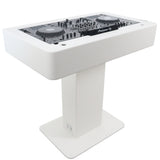 Control Tower DJ Podium 2x 1U Rack Space with Road Cases for Pioneer DDJ-REV7 XDJ-XZ FLX10 RANE Four - White Finish