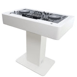 Control Tower DJ Podium 2x 1U Rack Space with Road Cases for Pioneer DDJ-REV7 XDJ-XZ FLX10 RANE Four - White Finish