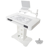Control Tower DJ Podium for Pioneer DDJ-REV7 XDJ-XZ FLX10 RANE Four - White Finish