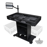 XL DJ Control Tower in Black Fits 2x CDJ3000-A9 or 2x Rane12 -72 or Opus Quad - incl 2 Flight cases