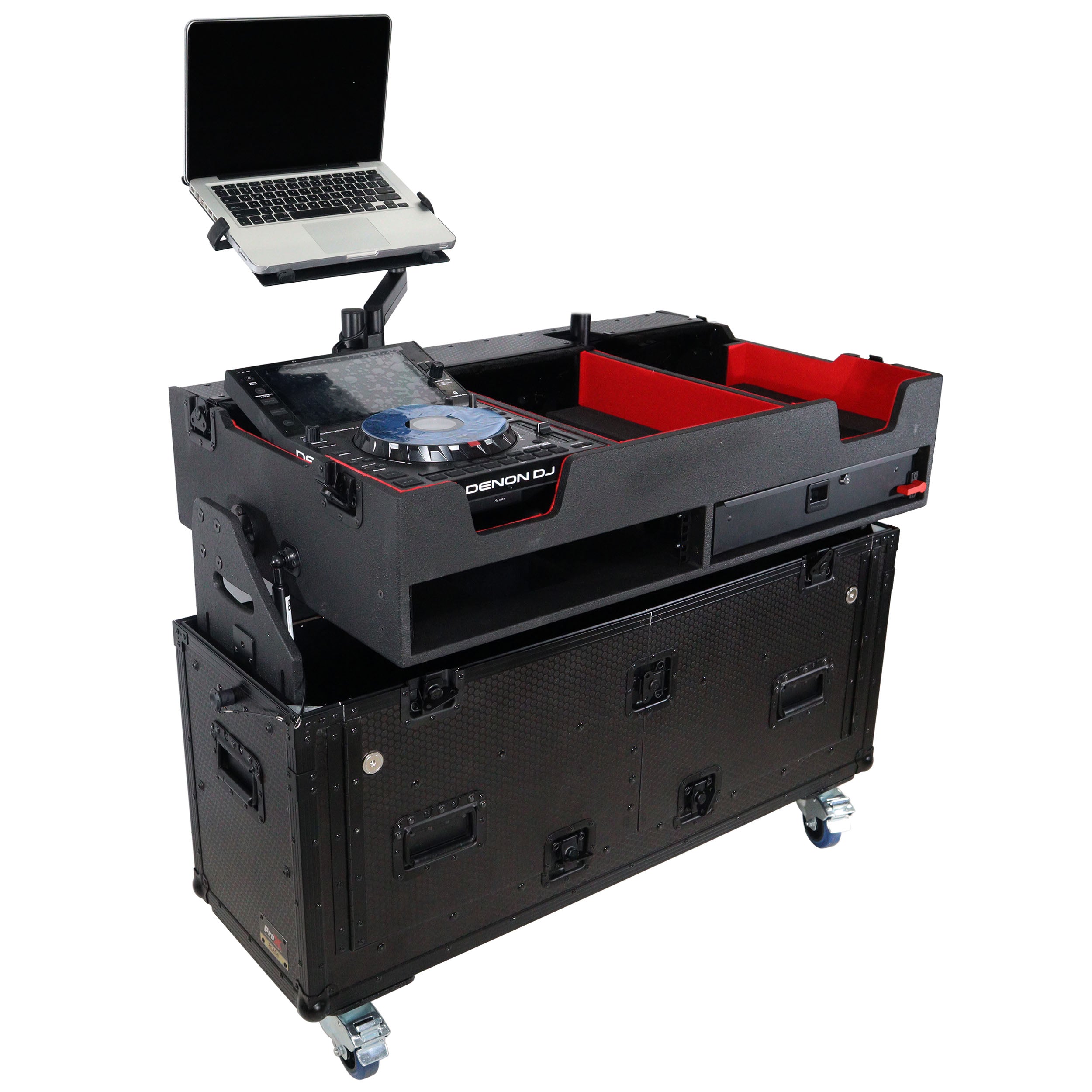 Flip-Ready Easy Retracting Hydraulic Lift Case for Denon DJ SC 6000 PRIME | X1850 PRIME