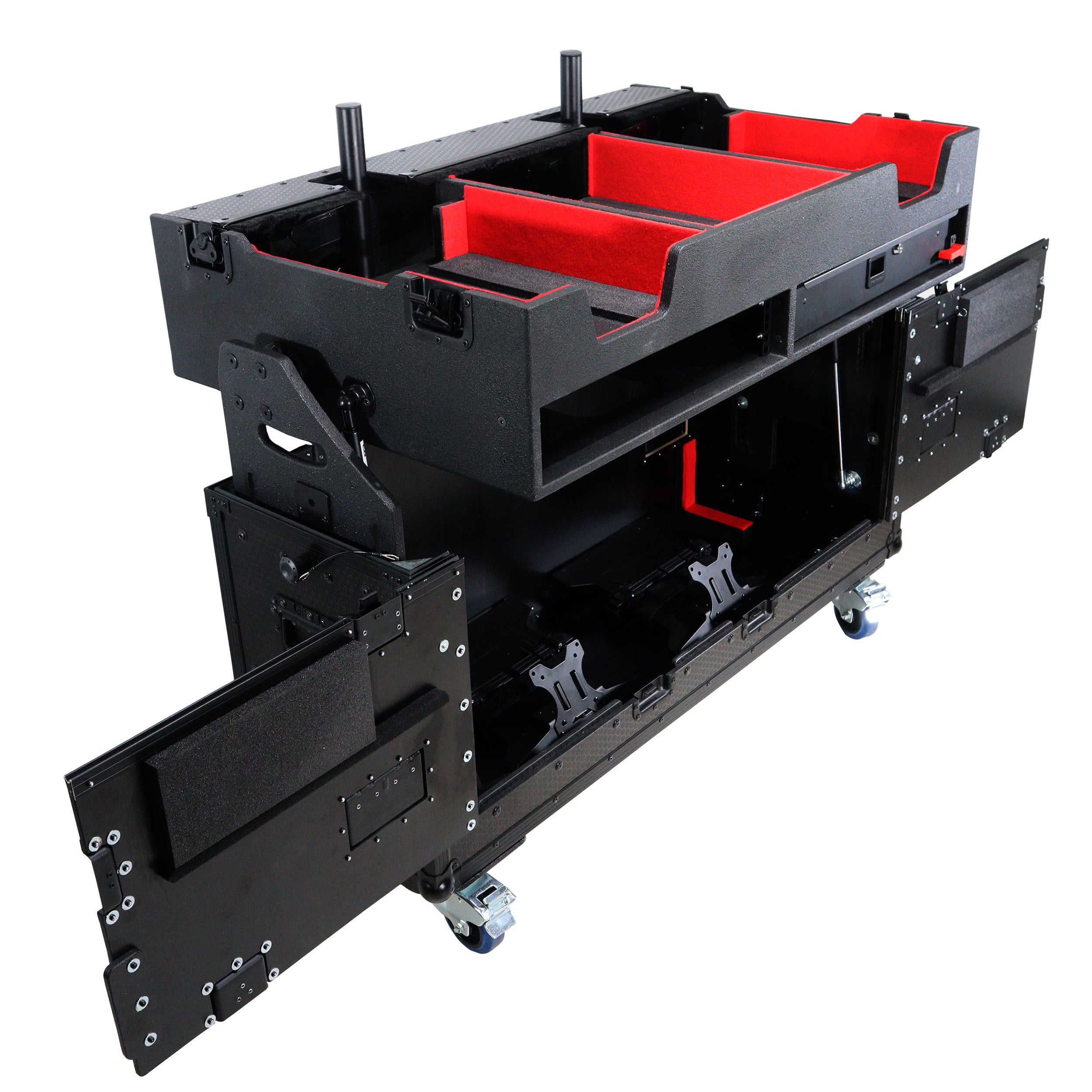 Flip-Ready Easy Retracting Hydraulic Lift Case for Denon DJ SC 6000 PRIME | X1850 PRIME
