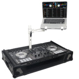 Articulating Laptop Tray Arm Pole for Control Tower DJ Podium Flip Ready DJ Cases White Finish