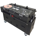 Flip-Ready Easy Retracting Hydraulic Lift Case for RANE Twelve Seventy and Seventy Two MKII Series , with Two Laptop Arms