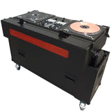 Flip-Ready Easy Retracting Hydraulic Lift Case for RANE Twelve Seventy and Seventy Two MKII Series , with Two Laptop Arms