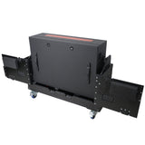 Flip-Ready Hydraulic DJ Flight Case For Pioneer DDJ-REV7 XDJ-XZ Opus Quad with Wheels and 2x Laptop Trays
