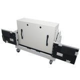 Flip-Ready Hydraulic DJ Flight Case For Pioneer DDJ-REV7 XDJ-XZ DDJ-1000 SZ2 SX3 with Wheels and 2x Laptop Trays White Finish