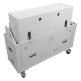 Flip-Ready Hydraulic DJ Flight Case For Pioneer DDJ-REV7 XDJ-XZ DDJ-1000 SZ2 SX3 with Wheels and 2x Laptop Trays White Finish