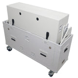 Flip-Ready Hydraulic DJ Flight Case For Pioneer DDJ-REV7 XDJ-XZ DDJ-1000 SZ2 SX3 with Wheels and 2x Laptop Trays White Finish