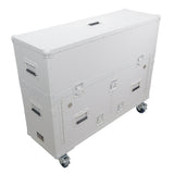 Flip-Ready Hydraulic DJ Flight Case For Pioneer DDJ-REV7 XDJ-XZ DDJ-1000 SZ2 SX3 with Wheels and 2x Laptop Trays White Finish