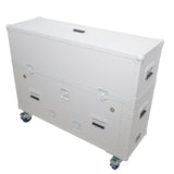 Flip-Ready Hydraulic DJ Flight Case For Pioneer DDJ-REV7 XDJ-XZ DDJ-1000 SZ2 SX3 with Wheels and 2x Laptop Trays White Finish