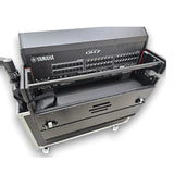 Yamaha DM7 Hydraulic Flip-Ready Console Easy Retracting Lifting 1U Rack Space Flight Case with wheels by ZCASE