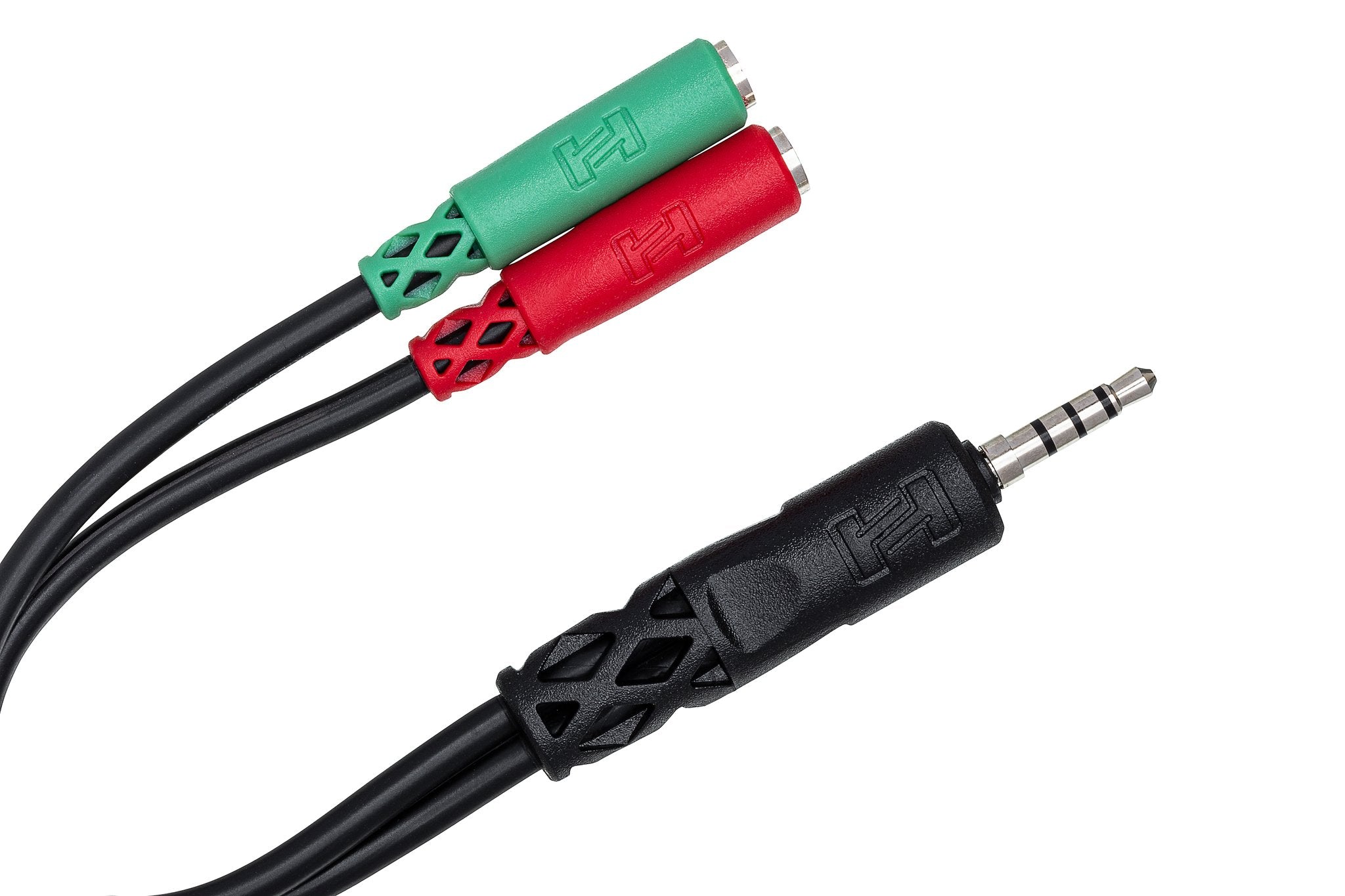 Headset/Mic Breakout Cable, 3.5 mm TRRS to Dual 3.5 mm TRSF - Angle