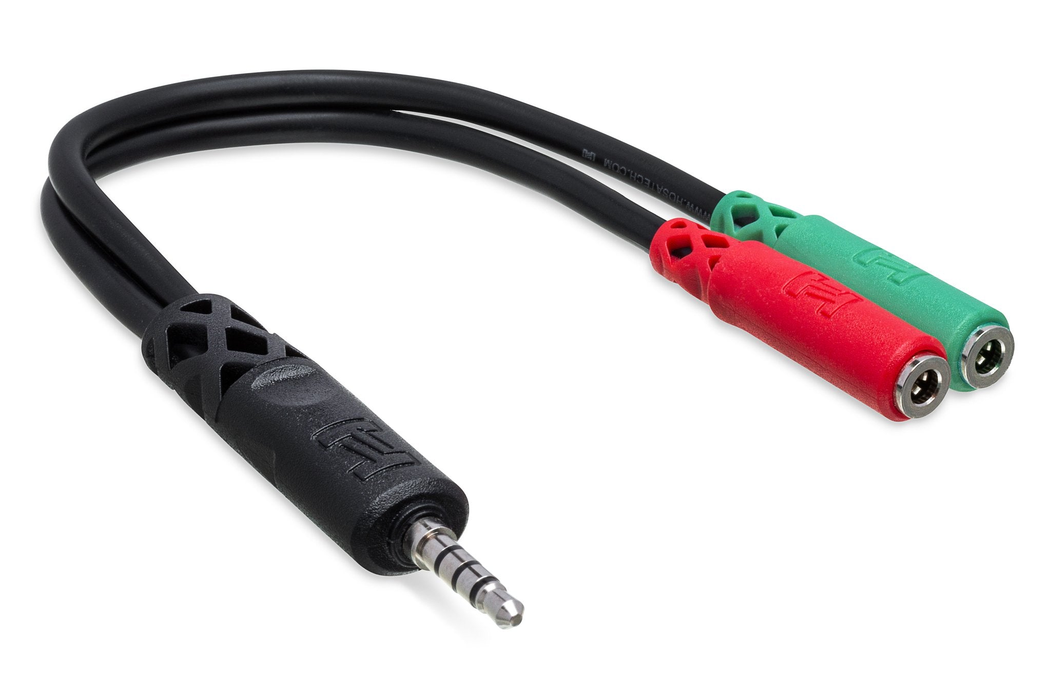 Headset/Mic Breakout Cable, 3.5 mm TRRS to Dual 3.5 mm TRSF - Full