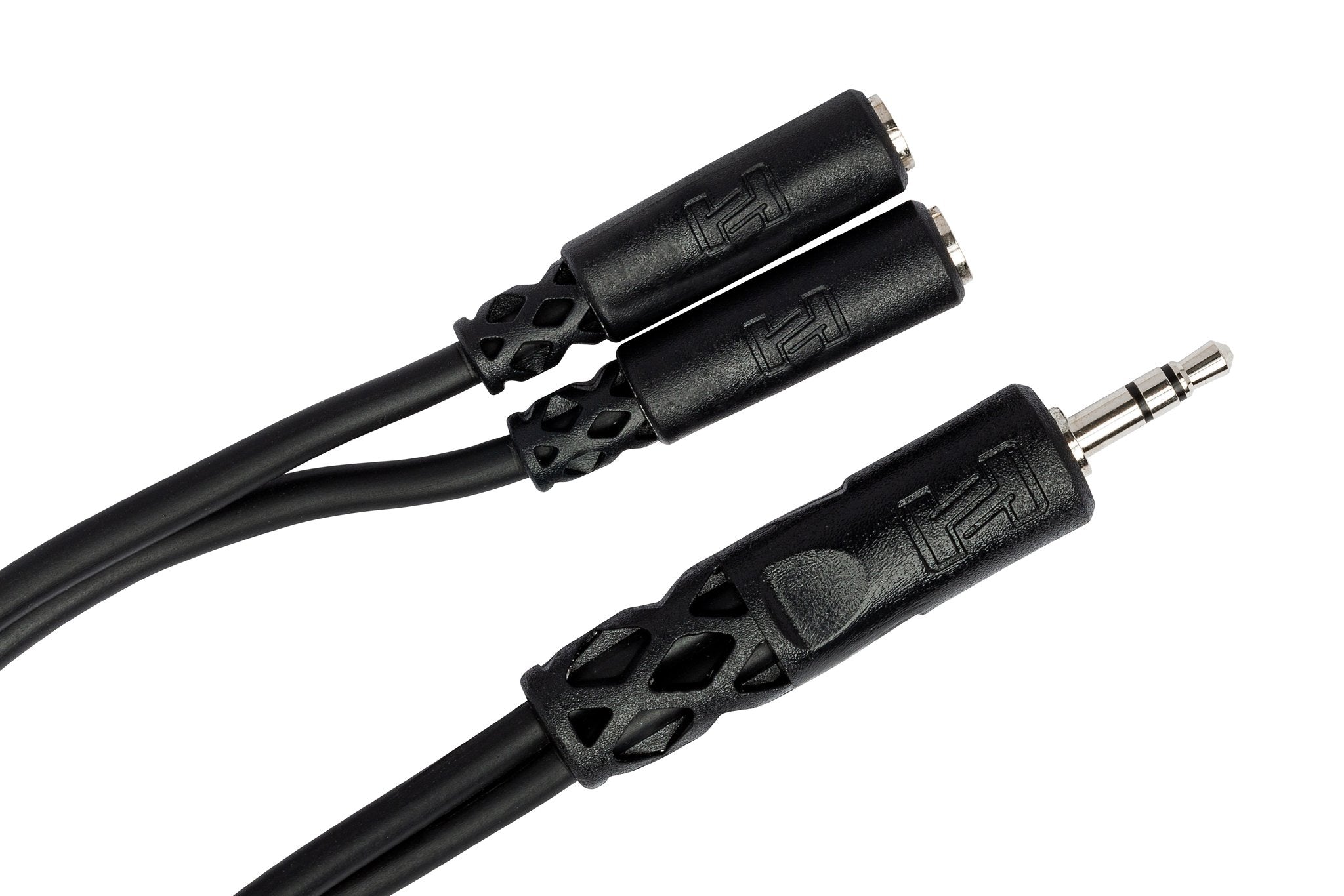 Y Cable, 3.5 mm TRS to Dual 3.5 mm TRSF - Angle