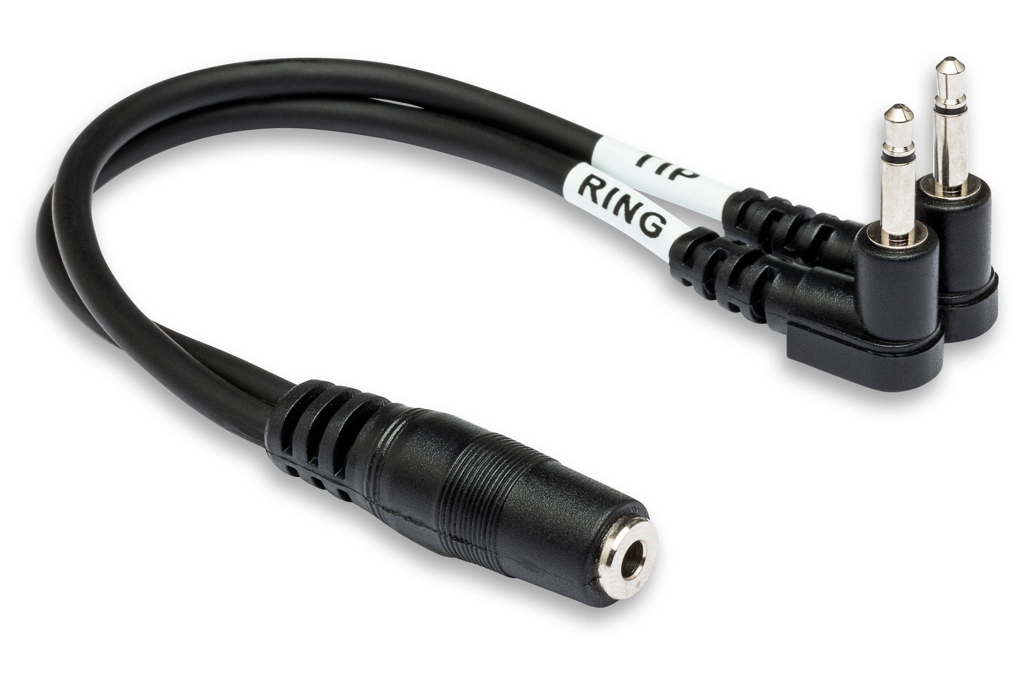 Air Travel Headphone Adapter, Dual 3.5 mm TS to 3.5 mm TRSF - Full