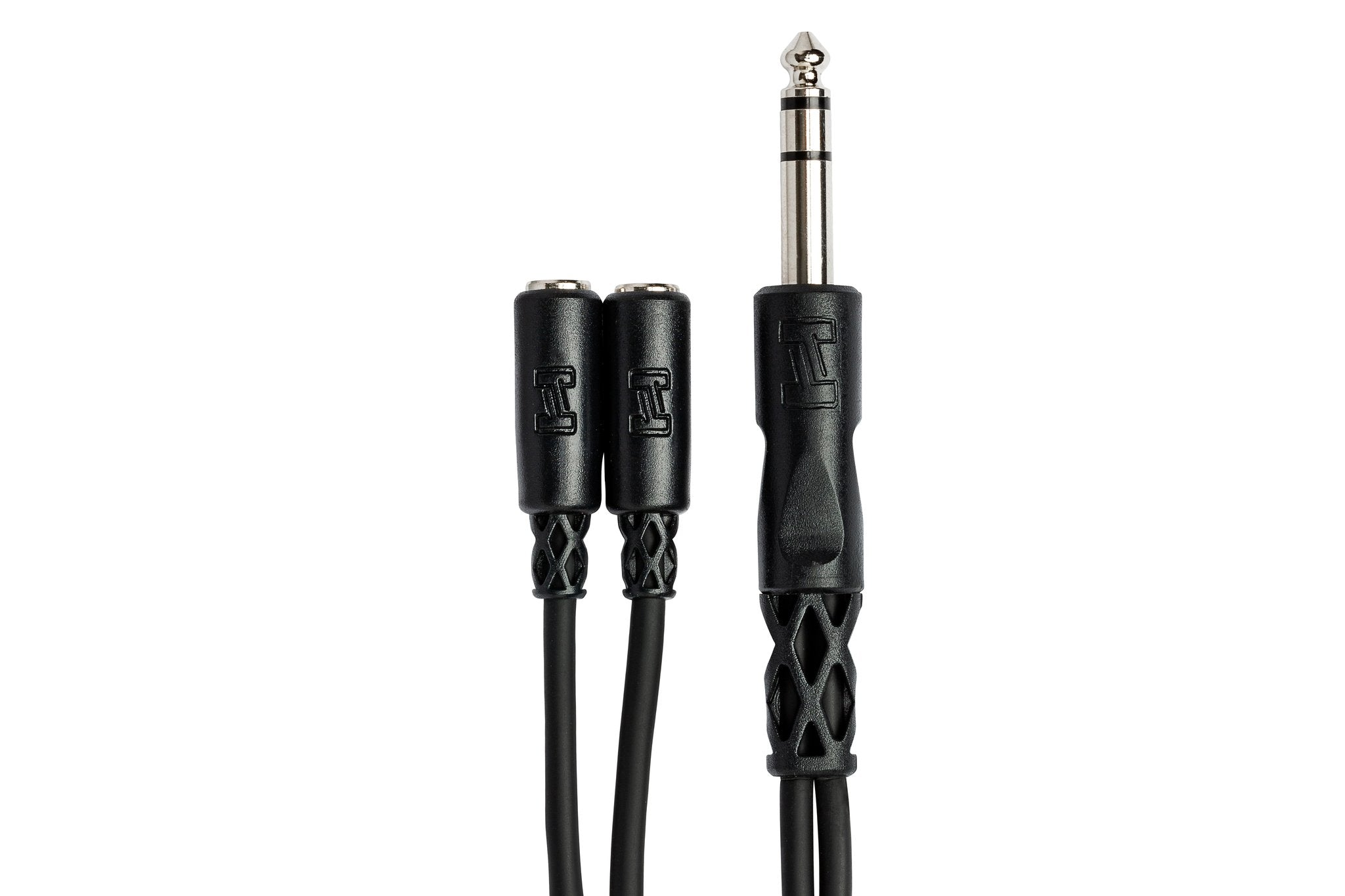 Y Cable, 1/4 in TRS to Dual 3.5 mm TRSF - Connector