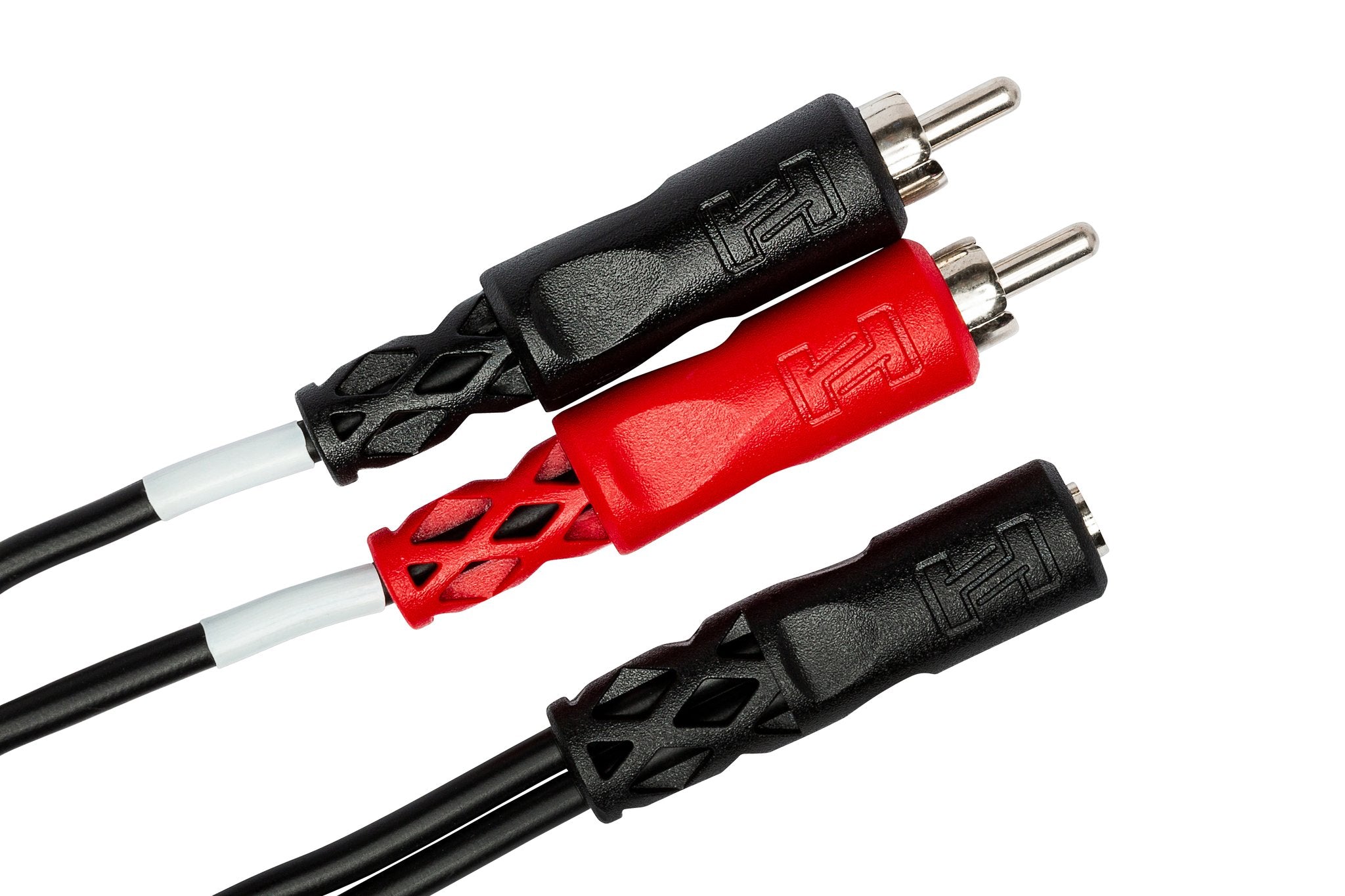 Stereo Breakout, 3.5 mm TRSF to Dual RCA - Angle