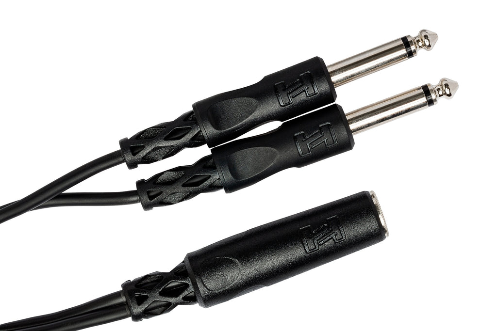Y Cable, 1/4 in TSF to Dual 1/4 in TS - Angle