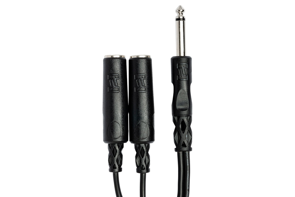 Y Cable, 1/4 in TS to Dual 1/4 in TSF - Connector