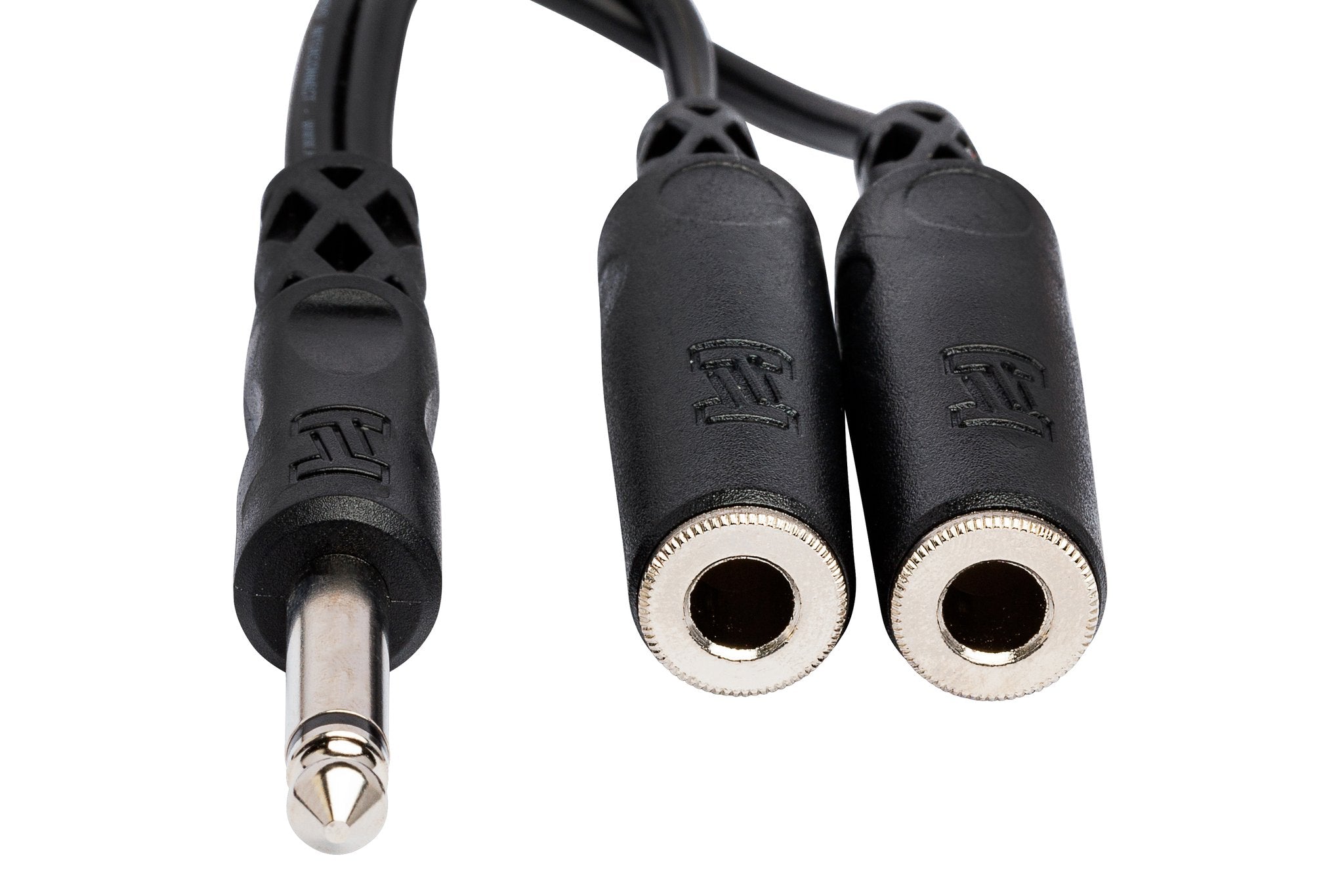 Y Cable, 1/4 in TS to Dual 1/4 in TSF - Front