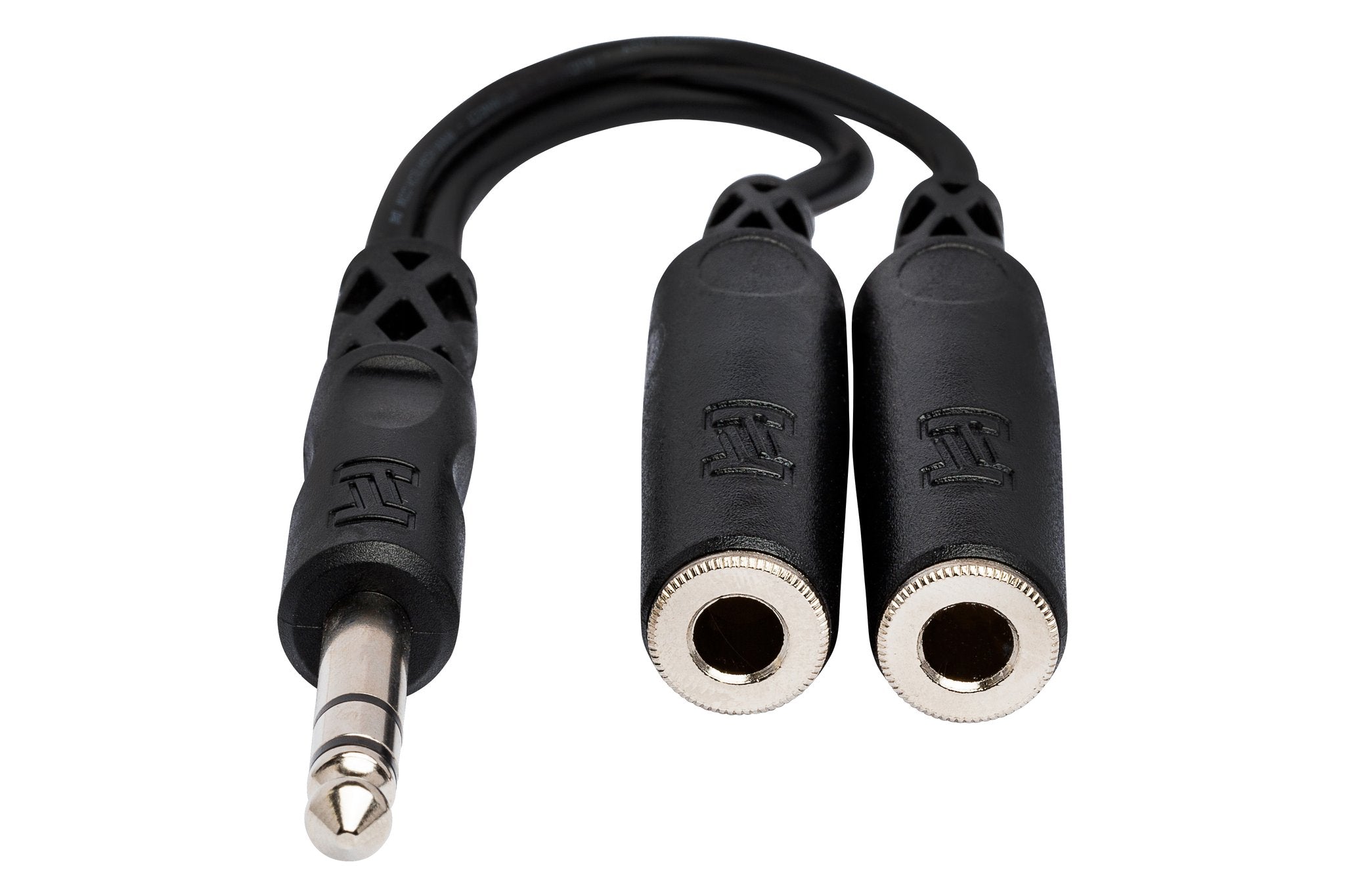 Y Cable, 1/4 in TRS to Dual 1/4 in TRSF - Front