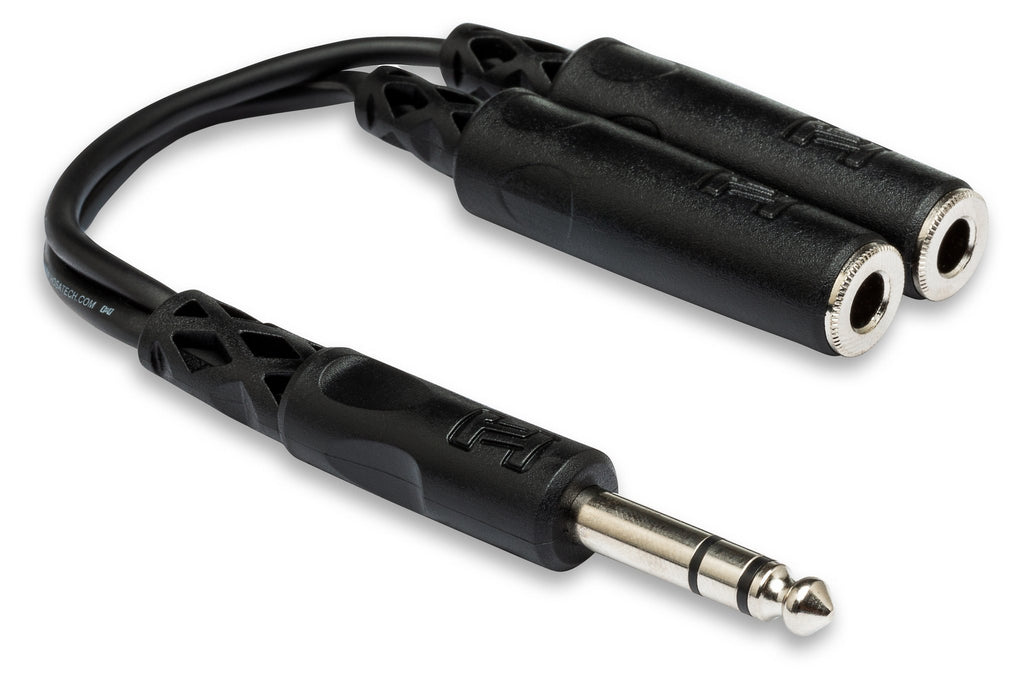 Y Cable, 1/4 in TRS to Dual 1/4 in TRSF - Full