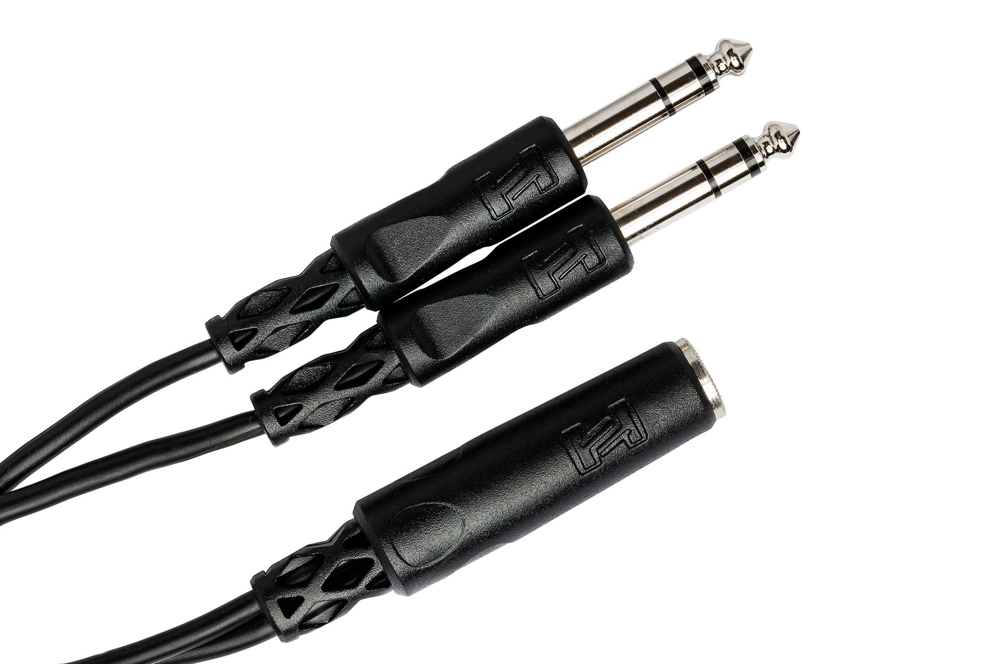 Y Cable, 1/4 in TRSF to Dual 1/4 in TRS - Angle