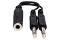 Y Cable, 1/4 in TRSF to Dual 1/4 in TRS - Front