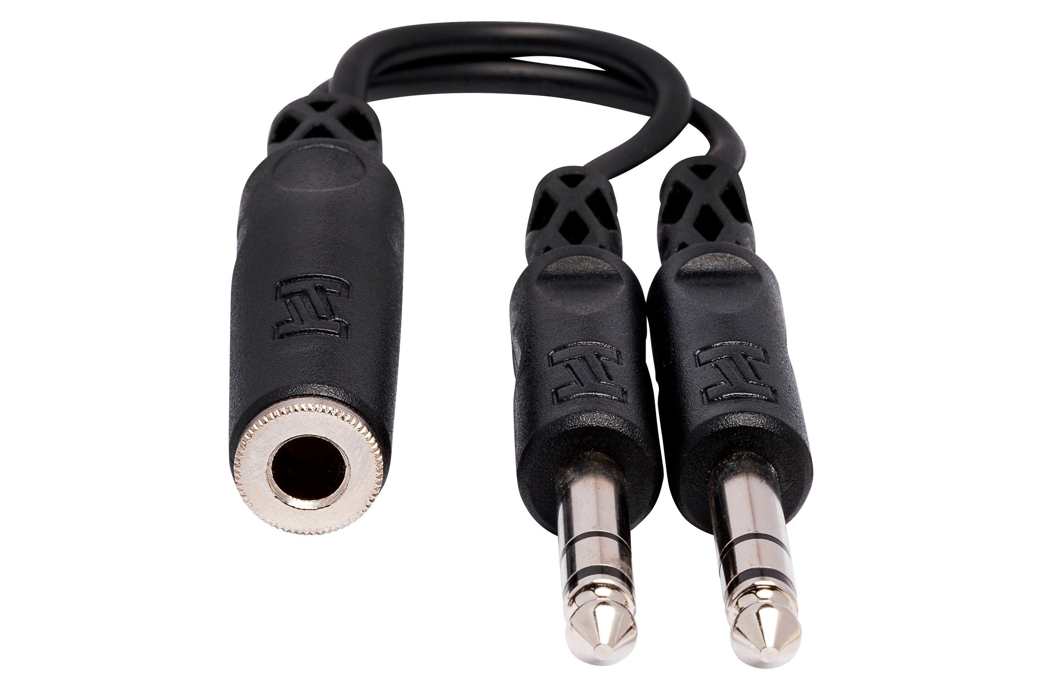 Y Cable, 1/4 in TRSF to Dual 1/4 in TRS - Front