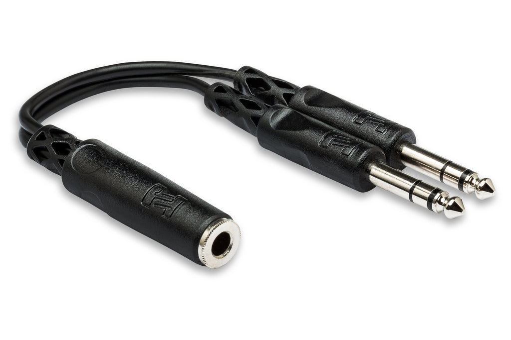 Y Cable, 1/4 in TRSF to Dual 1/4 in TRS - Full