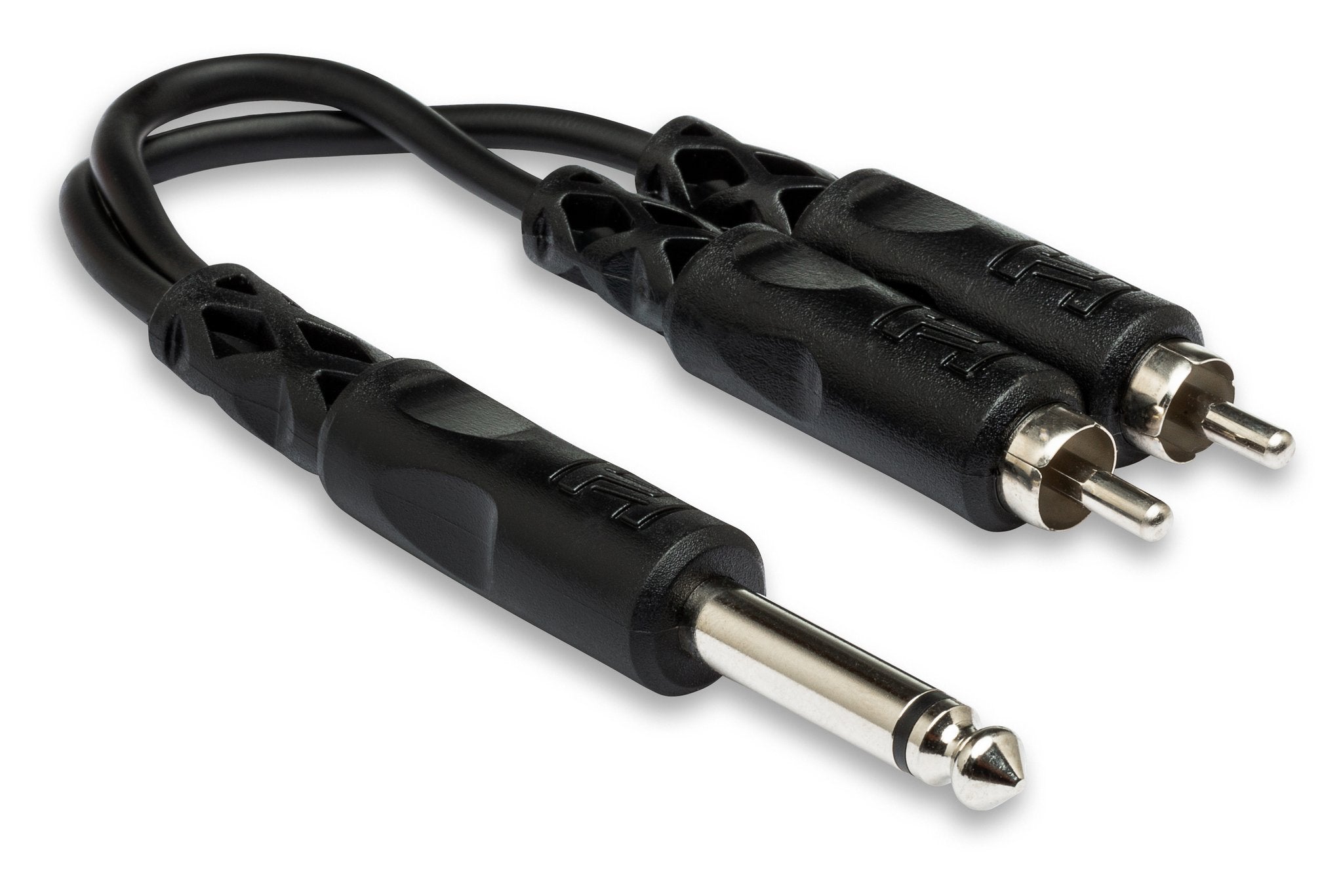 Y Cable, 1/4 in TS to Dual RCA - Full
