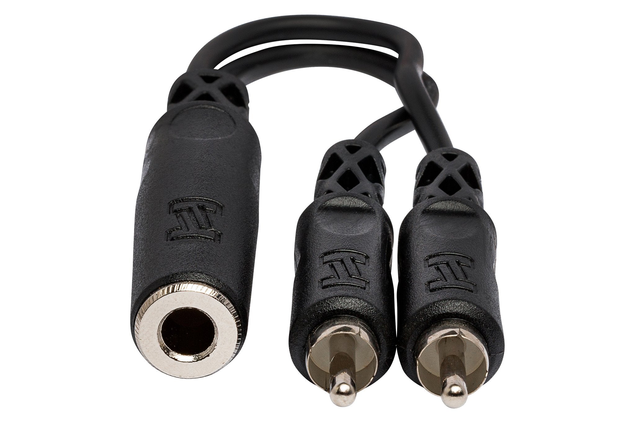 Y Cable, 1/4 in TSF to Dual RCA - Front