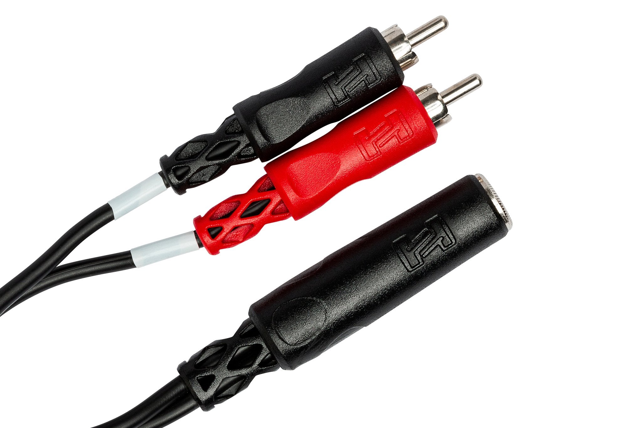 Stereo Breakout, 1/4 in TRSF to Dual RCA - Angle