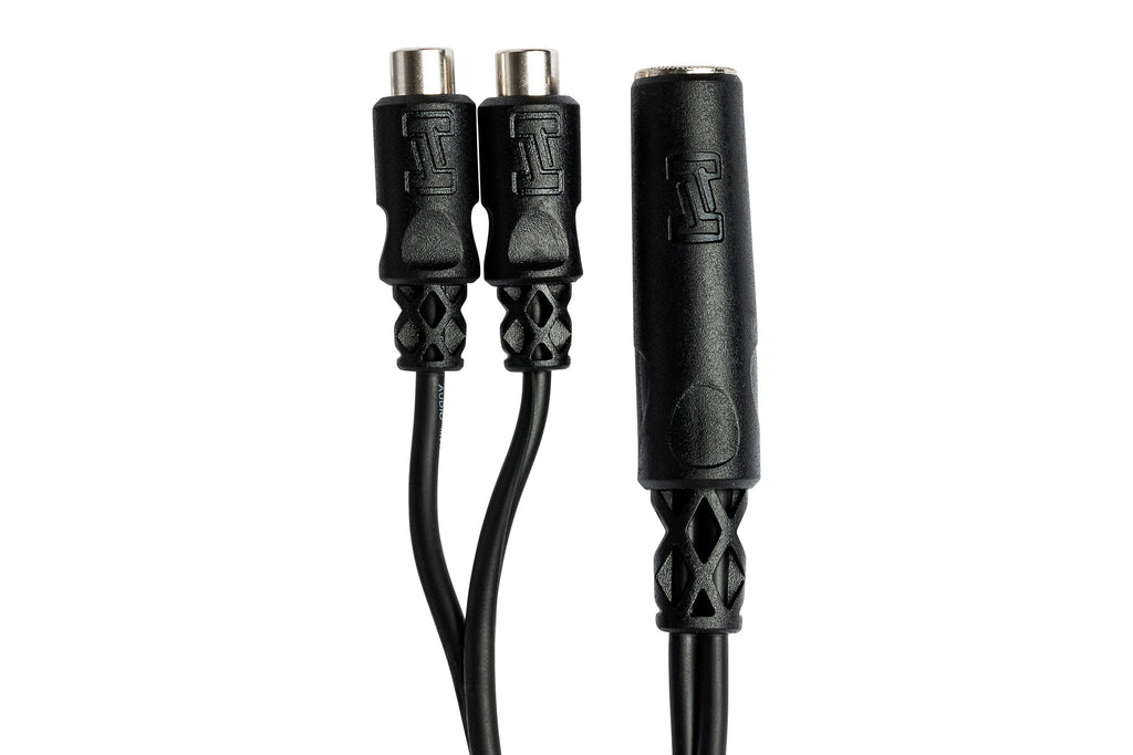 Y Cable, 1/4 in TSF to Dual RCAF - Connector